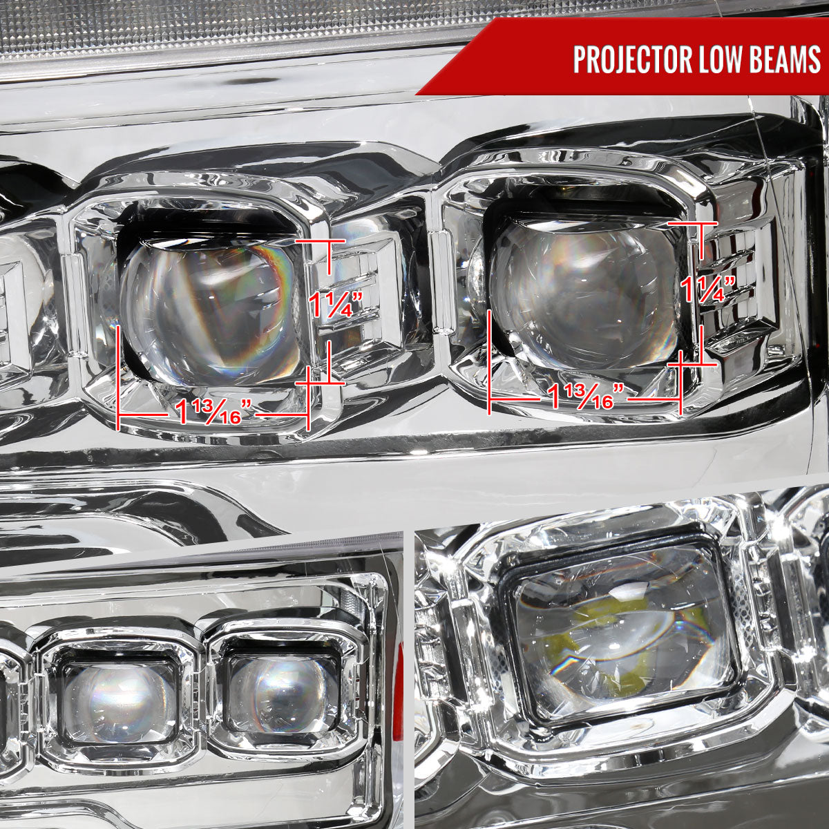 2013 Ram Classic Pro Spec-D chrome headlights