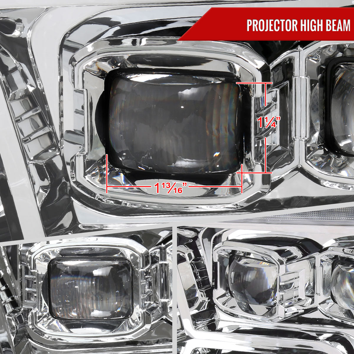 Spec-D 2014 Ram Classic Pro chrome custom headlights