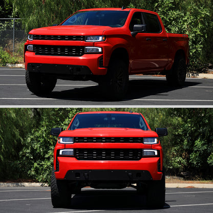 Spec-D 20 Chevy Silverado Pro Turn black headlights