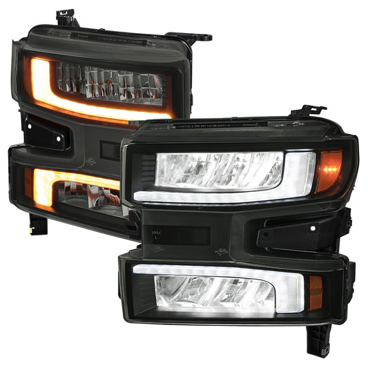 Spec-D 2019 Silverado Pro Turn black headlights upgrade