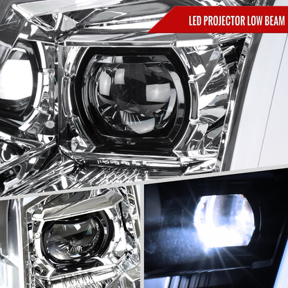 2013 Cadillac SRX Full Spec-D chrome DRL headlights