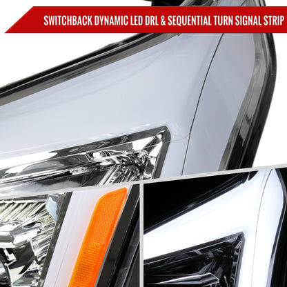 Spec-D 10 Cadillac SRX Full chrome LED headlights