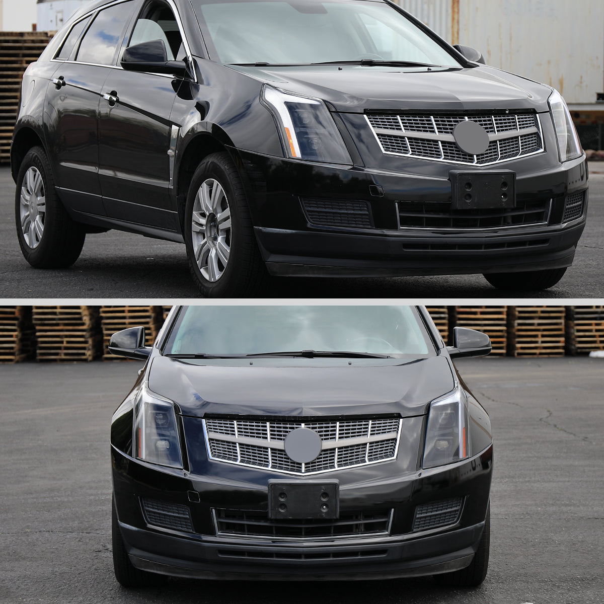 Spec-D 2010-2016 Cadillac SRX Full Switchback Sequential LED DRL Projector Black Headlights