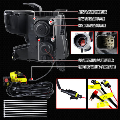 16 Chevy Tahoe Suburban Spec-D chrome sequential headlights