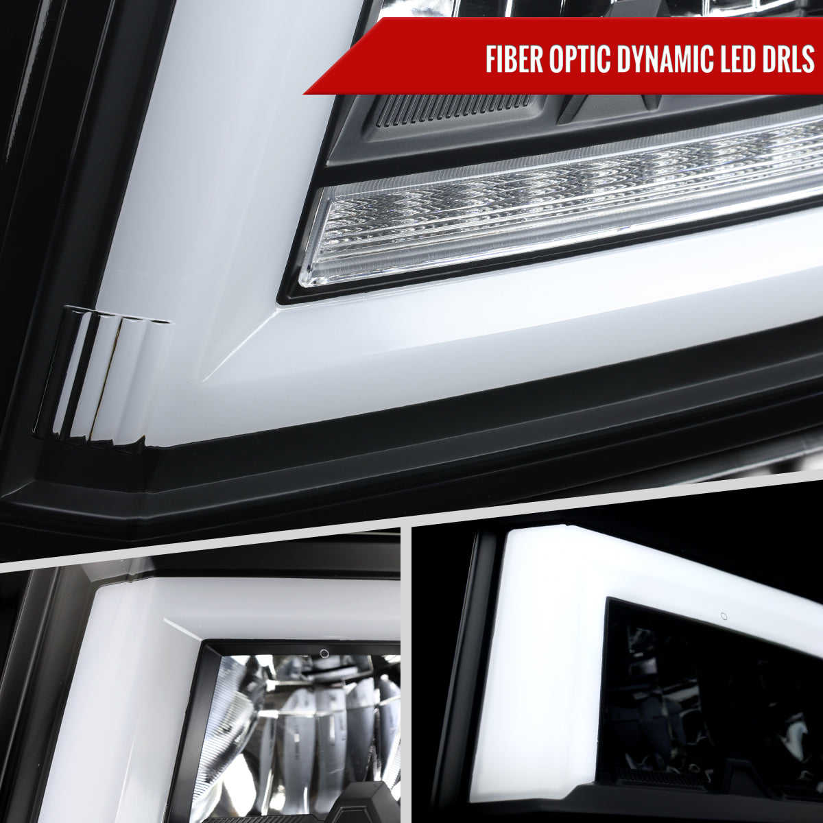 Spec-D 2019 Chevy Tahoe Suburban Full black custom headlights