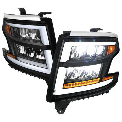 Spec-D 2015 Chevy Tahoe Suburban Full black headlights upgrade
