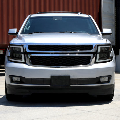 Spec-D 19 Chevy Tahoe Suburban SEQ LED black headlights