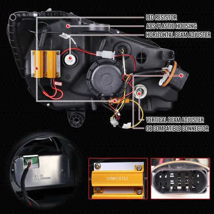 16 Mercedes C-Class W205 Spec-D black sequential headlights