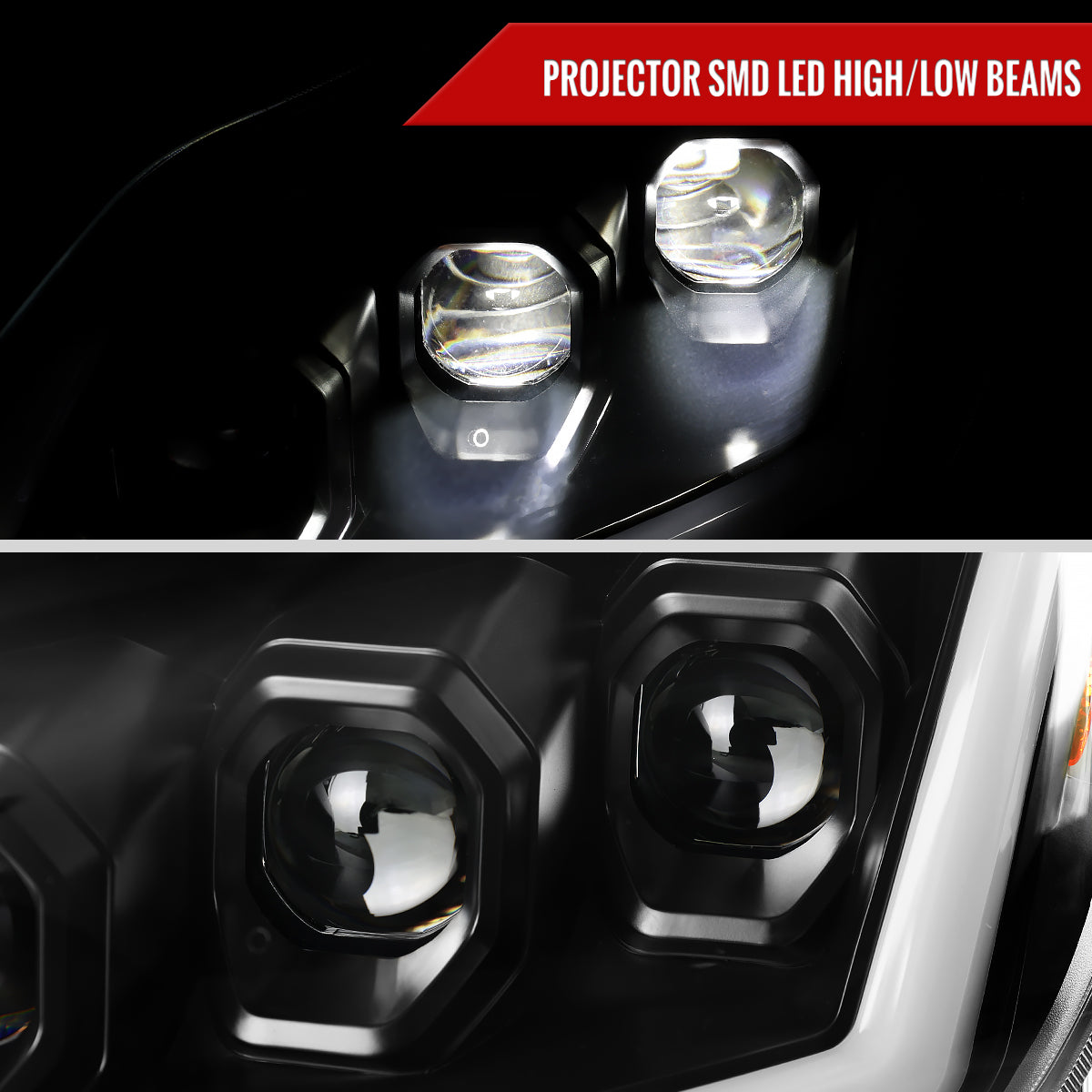 Spec-D 2008-2013 Infiniti G37/2014-2015 Q60 2DR/Convertible Sequential Switchback LED Turn Signal Full LED Triple Projector Matte Black Headlights