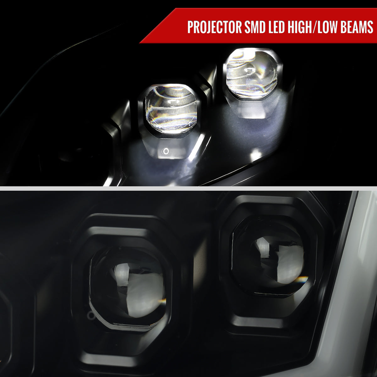 Spec-D 2008-2013 Infiniti G37/2014-2015 Q60 2DR/Convertible Sequential Switchback LED Turn Signal Full LED Triple Projector Black w/ Smoked Lens Headlights