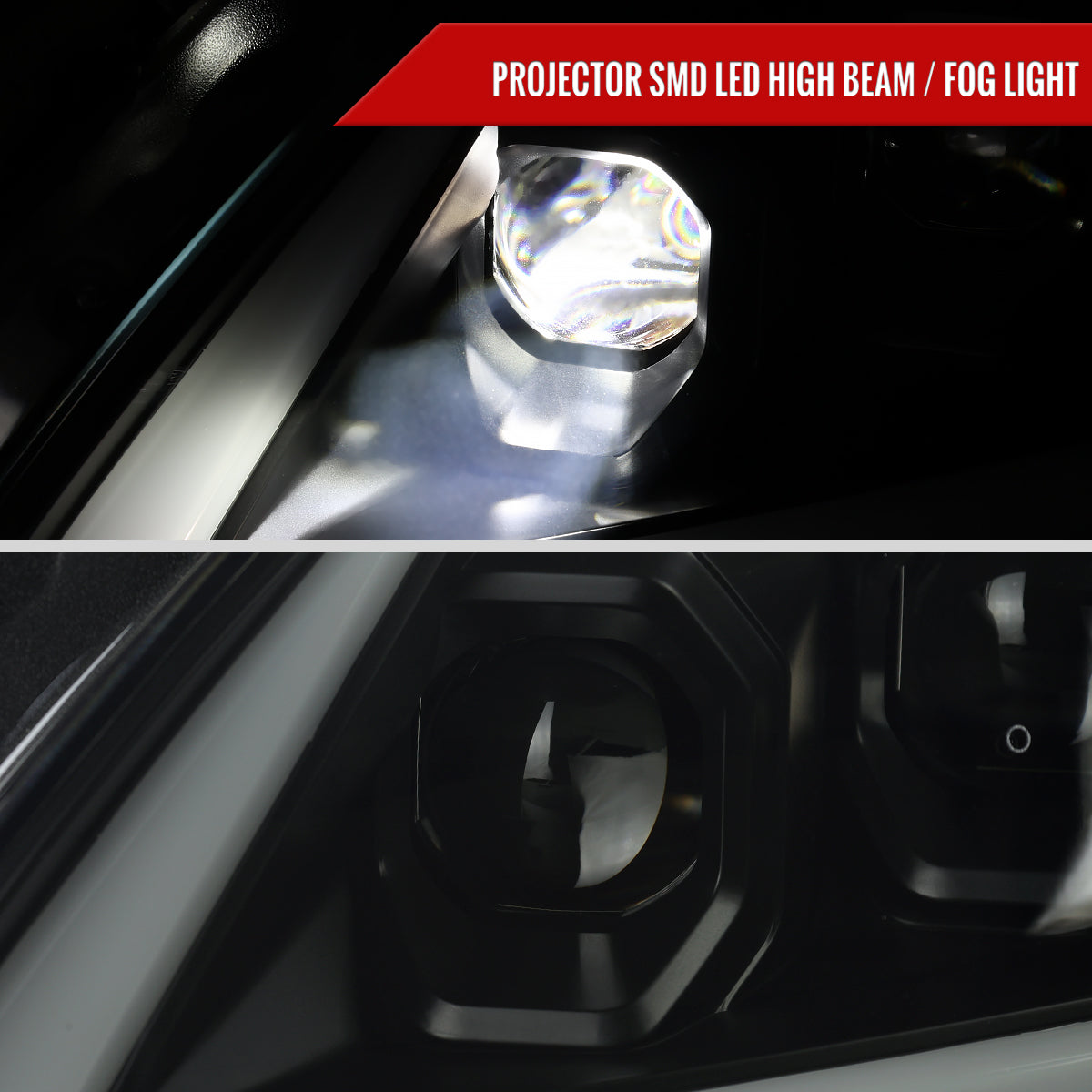 Spec-D 2008-2013 Infiniti G37/2014-2015 Q60 2DR/Convertible Sequential Switchback LED Turn Signal Full LED Triple Projector Black w/ Smoked Lens Headlights