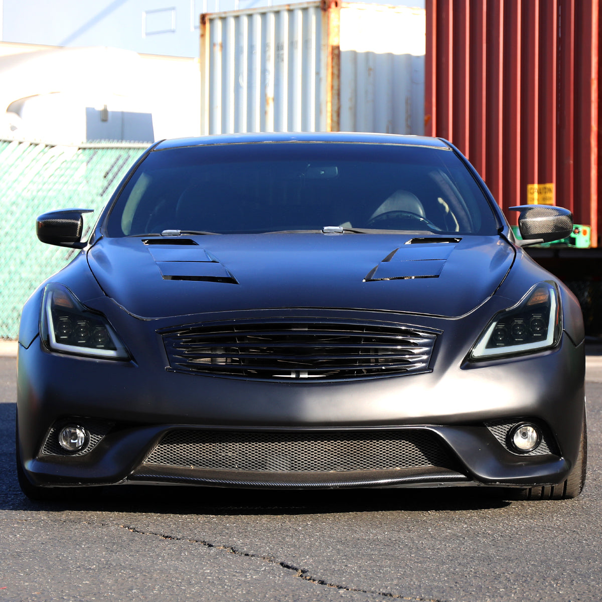 Spec-D 2008-2013 Infiniti G37/2014-2015 Q60 2DR/Convertible Sequential Switchback LED Turn Signal Full LED Triple Projector Black w/ Smoked Lens Headlights