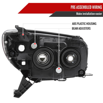 Spec-D 2006-2009 Toyota 4Runner SR5 Ltd Projector Black Headlights