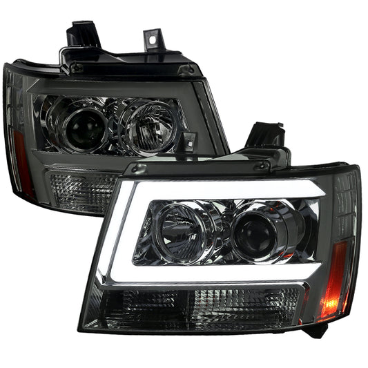 Spec-D 2007 Avalanche Tahoe Suburban Projector smoked headlights upgrade