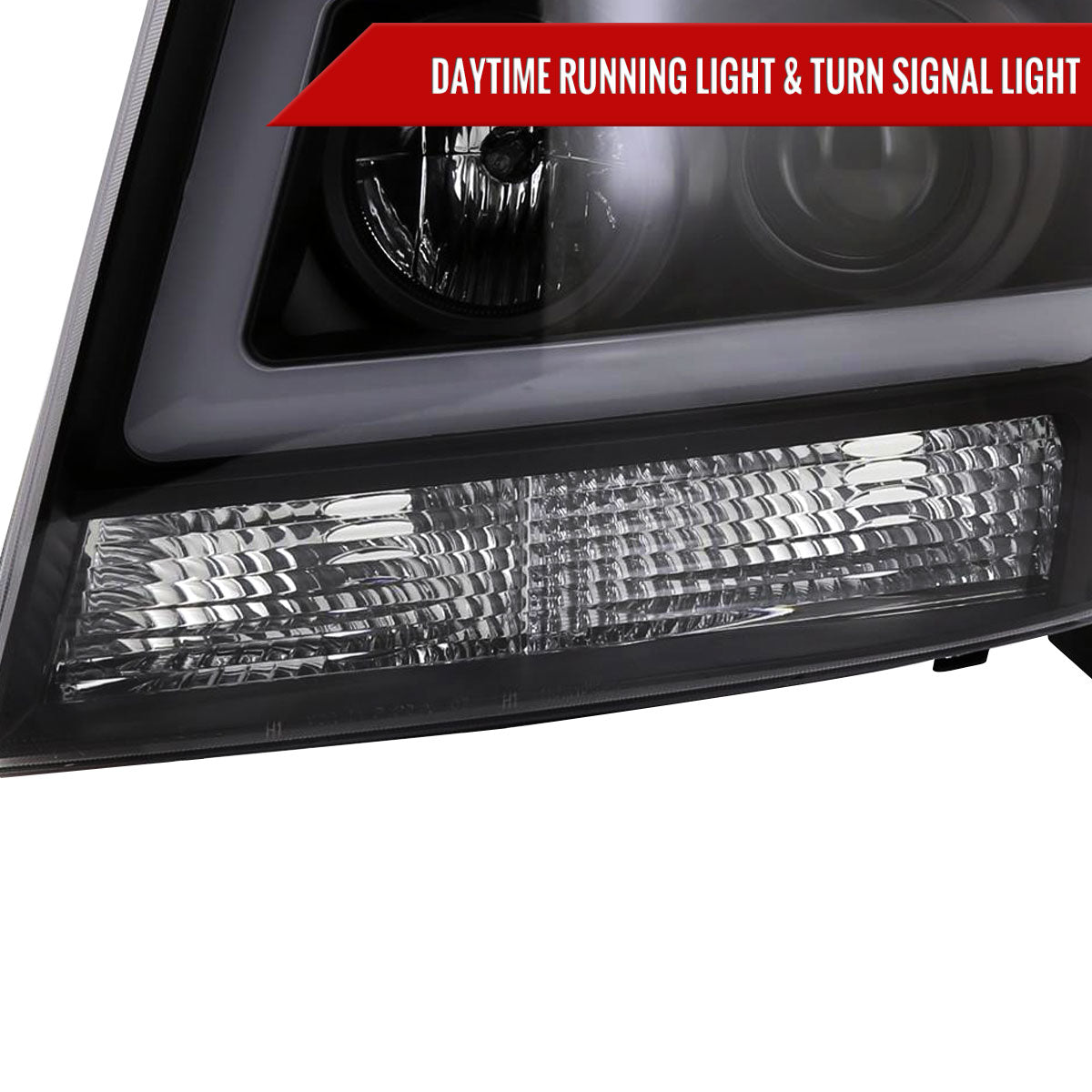 Spec-D 2007-2013 Avalanche 07-14 Tahoe Suburban LED Projector Black Headlights