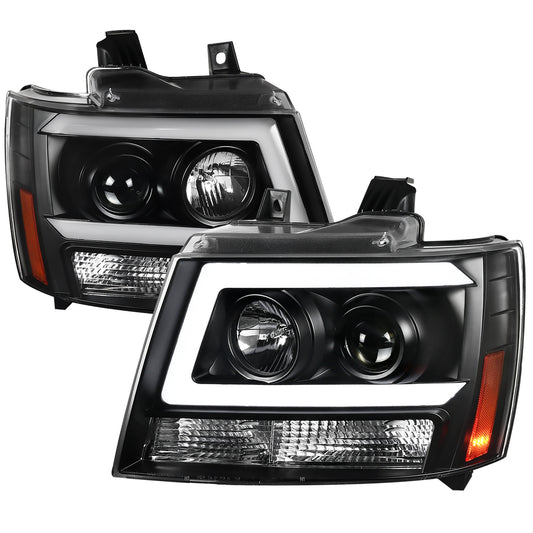 Spec-D 2007-2013 Avalanche 07-14 Tahoe Suburban LED Projector Black Headlights