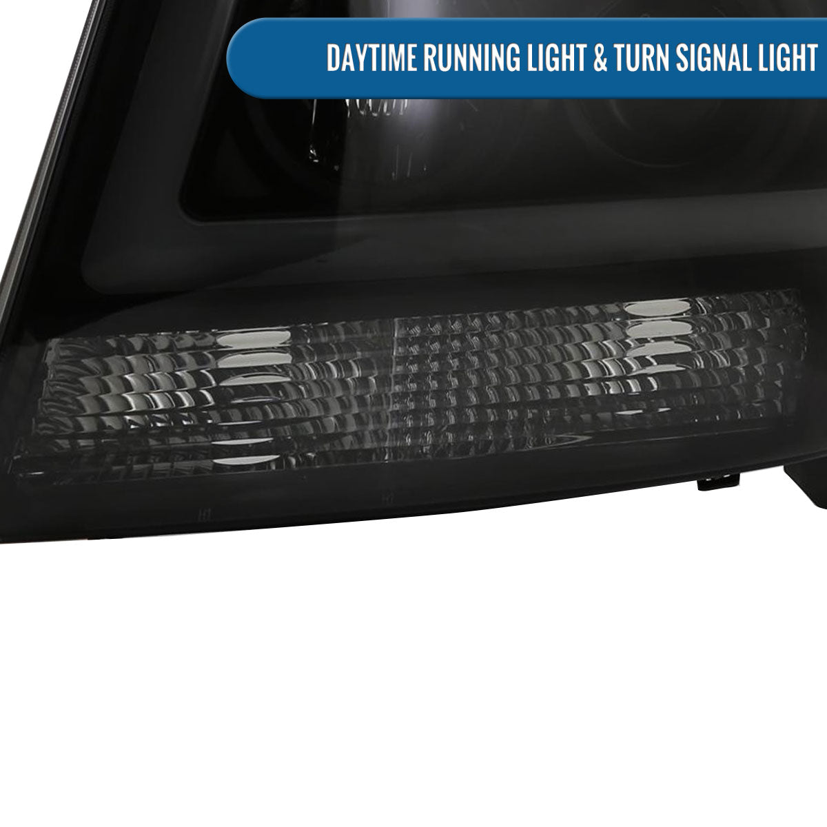 Spec-D 2011 Avalanche Tahoe Suburban Black smoked custom headlights