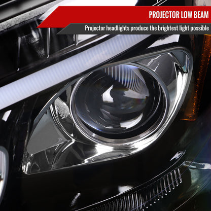 Spec-D 2009-2011 Mercedes Benz W164 ML-Class LED Sequetial Turn Signal Projector GL Black Headlights