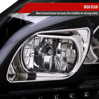 Spec-D 2009-2011 Mercedes Benz W164 ML-Class LED Sequetial Turn Signal Projector GL Black Headlights