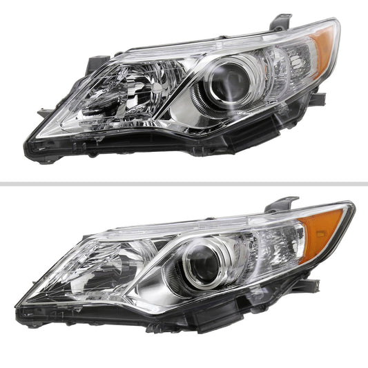 2013 Camry Amber Reflectors Spec-D chrome aftermarket headlights