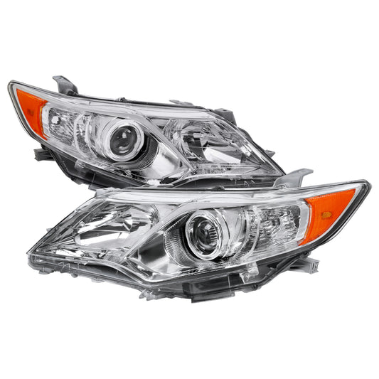 Spec-D 2012 Camry Amber Reflectors chrome headlights upgrade