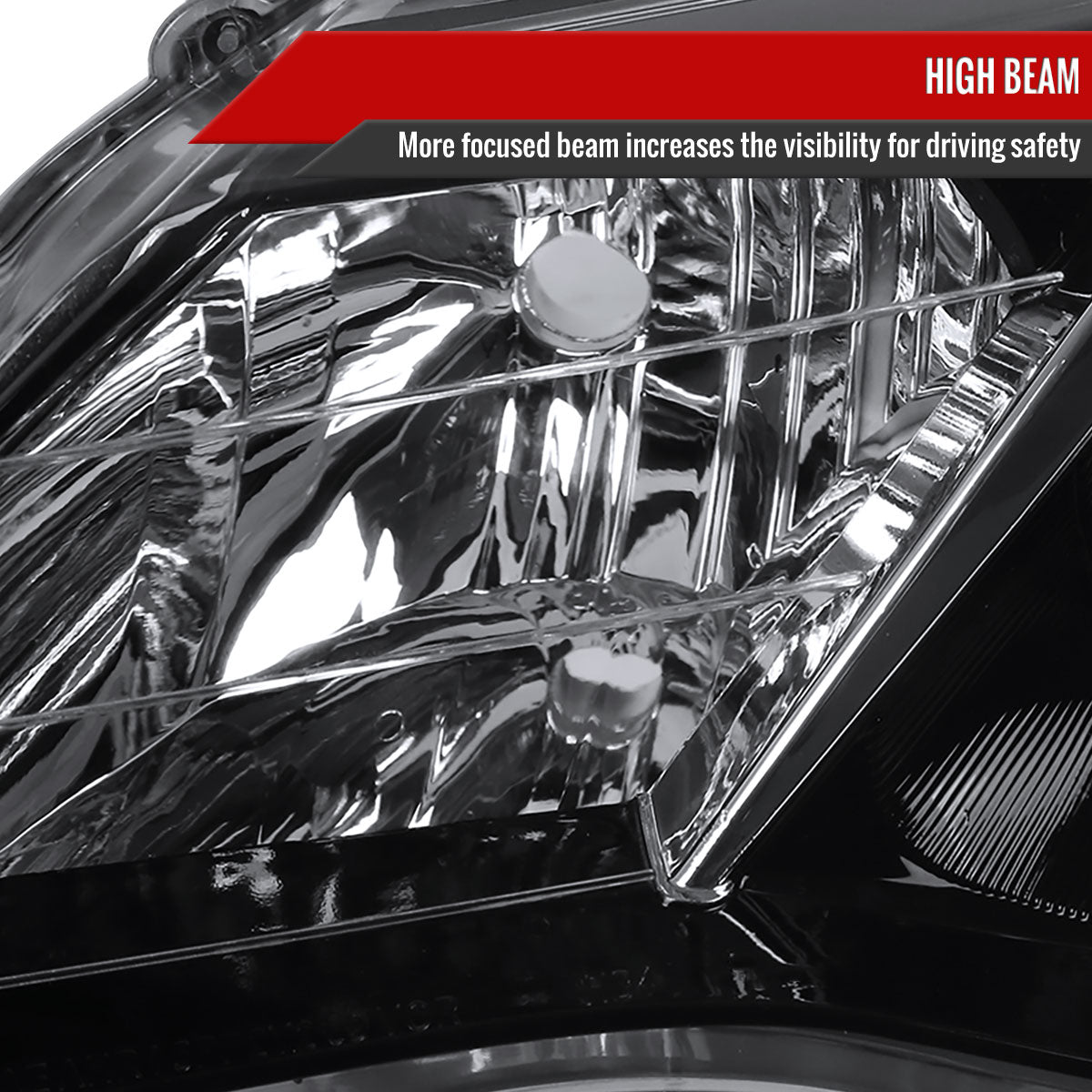 2012 Camry Amber Reflector Driver Spec-D black driver-side headlights