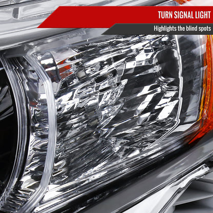 Spec-D 2013 Camry Amber Reflector Driver black driver-side custom headlights