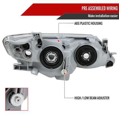 13 Camry Amber Reflector Driver Spec-D black driver-side headlights