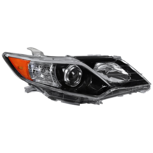 Spec-D 2012-2014 Toyota Camry Projector w/ Amber Reflector Passenger J Black Headlights