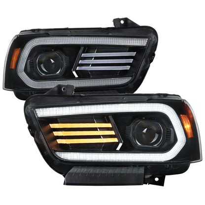 Spec-D 11-14 Dodge Charger Projector Headlight Black improve
