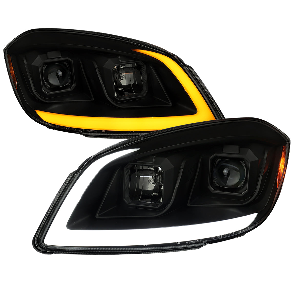 Spec-D 05-10 Cobalt smoked projector headlights with LED parking DRL bar