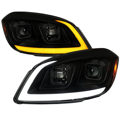 Spec-D 05-10 Cobalt smoked projector headlights with LED parking DRL bar
