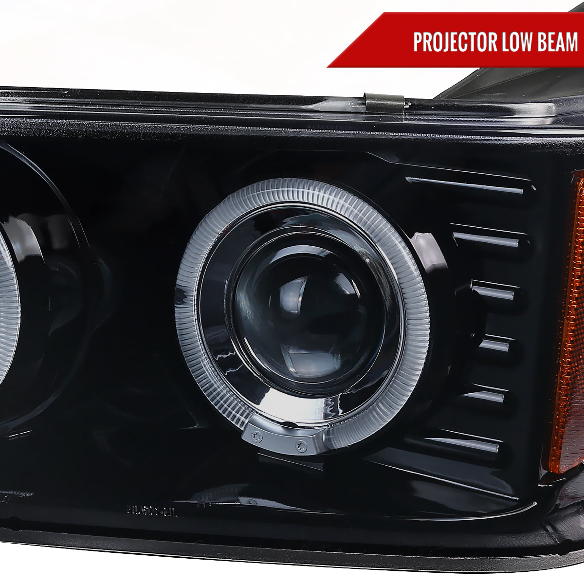 Spec-D 2004-2012 GMC Canyon/ Chevrolet Colorado Dual Halo Projector GL Black w/Smoked Lens Headlights