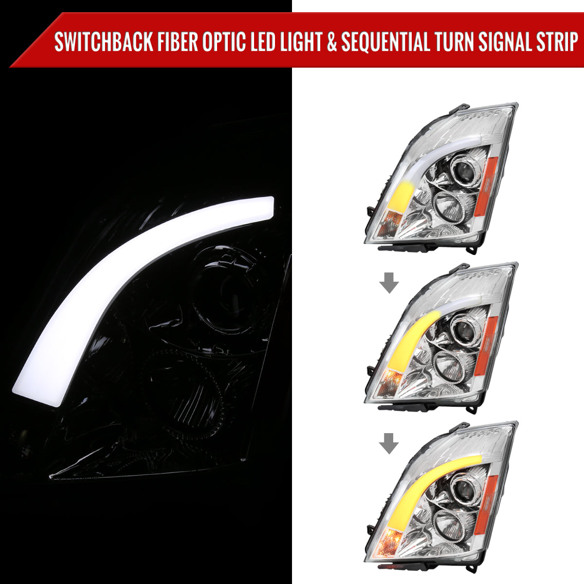 2009 Cadillac CTS Spec-D chrome aftermarket headlights