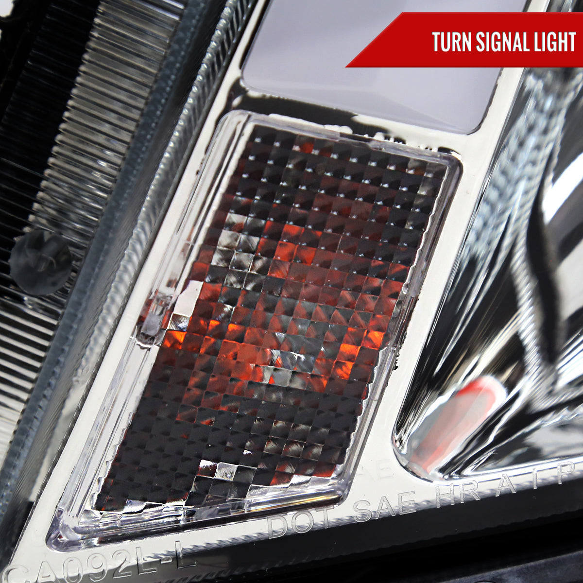 Spec-D 08 Cadillac CTS chrome LED bar headlights