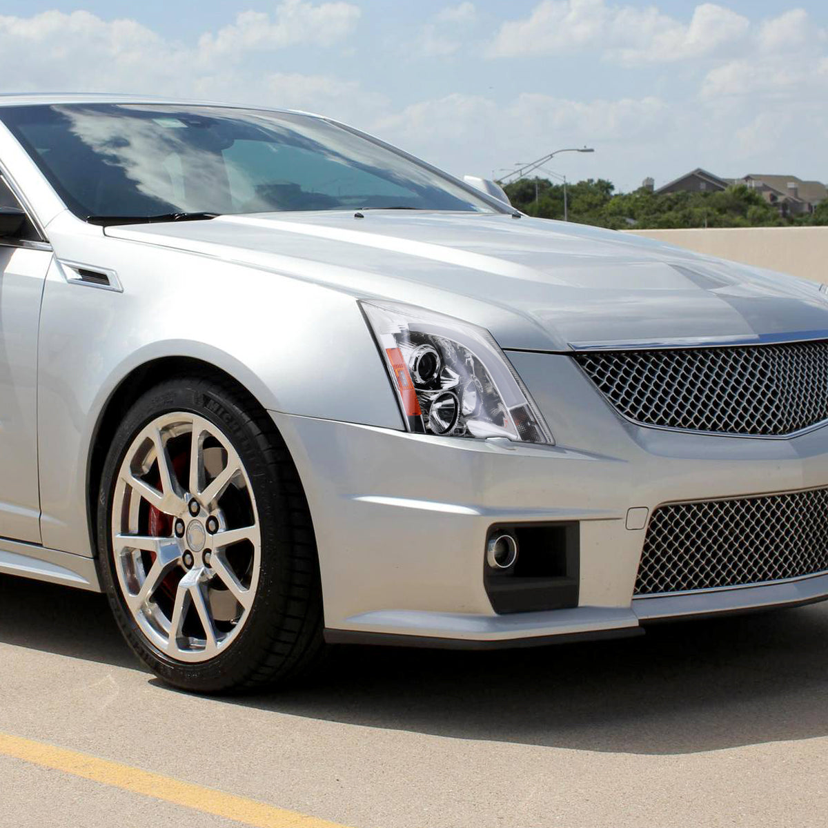 Spec-D 12 Cadillac CTS chrome headlights