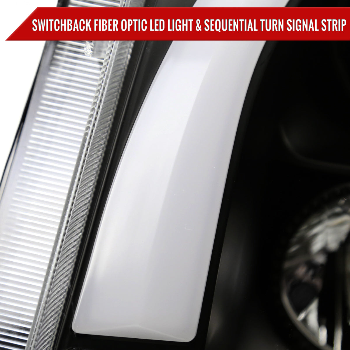 Spec-D 2008-2014 Cadillac CTS Switchback Sequential LED Bar Projector Black Headlights