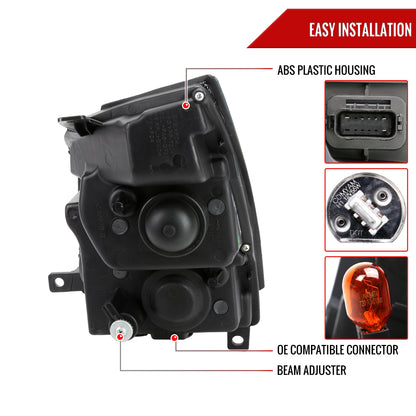 Spec-D 2008-2014 Cadillac CTS Switchback Sequential LED Bar Projector Black Headlights