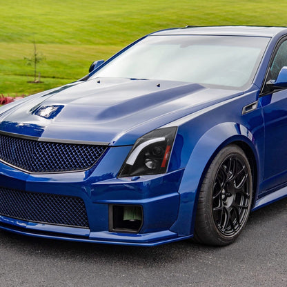 Spec-D 2008-2014 Cadillac CTS Switchback Sequential LED Bar Projector Black Headlights