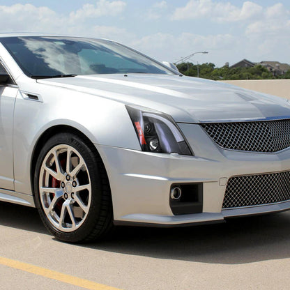 Spec-D 2008-2014 Cadillac CTS Switchback Sequential LED Bar Projector Black Headlights