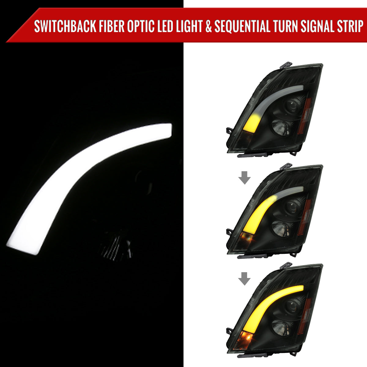 2009 Cadillac CTS Blk Spec-D smoked aftermarket headlights