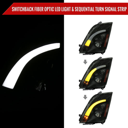 2009 Cadillac CTS Blk Spec-D smoked aftermarket headlights