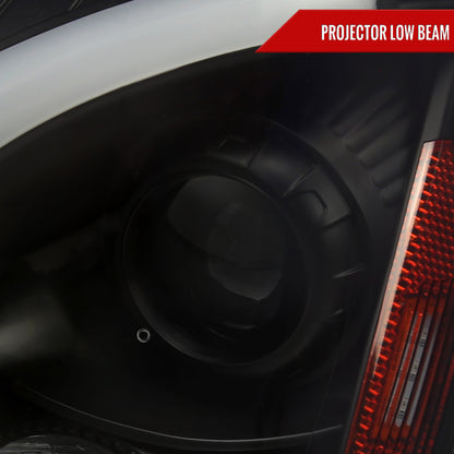 Spec-D 2010 Cadillac CTS Blk smoked sequential LED bar headlights