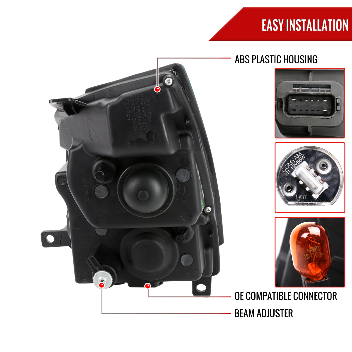 09 Cadillac CTS Blk Spec-D smoked sequential headlights