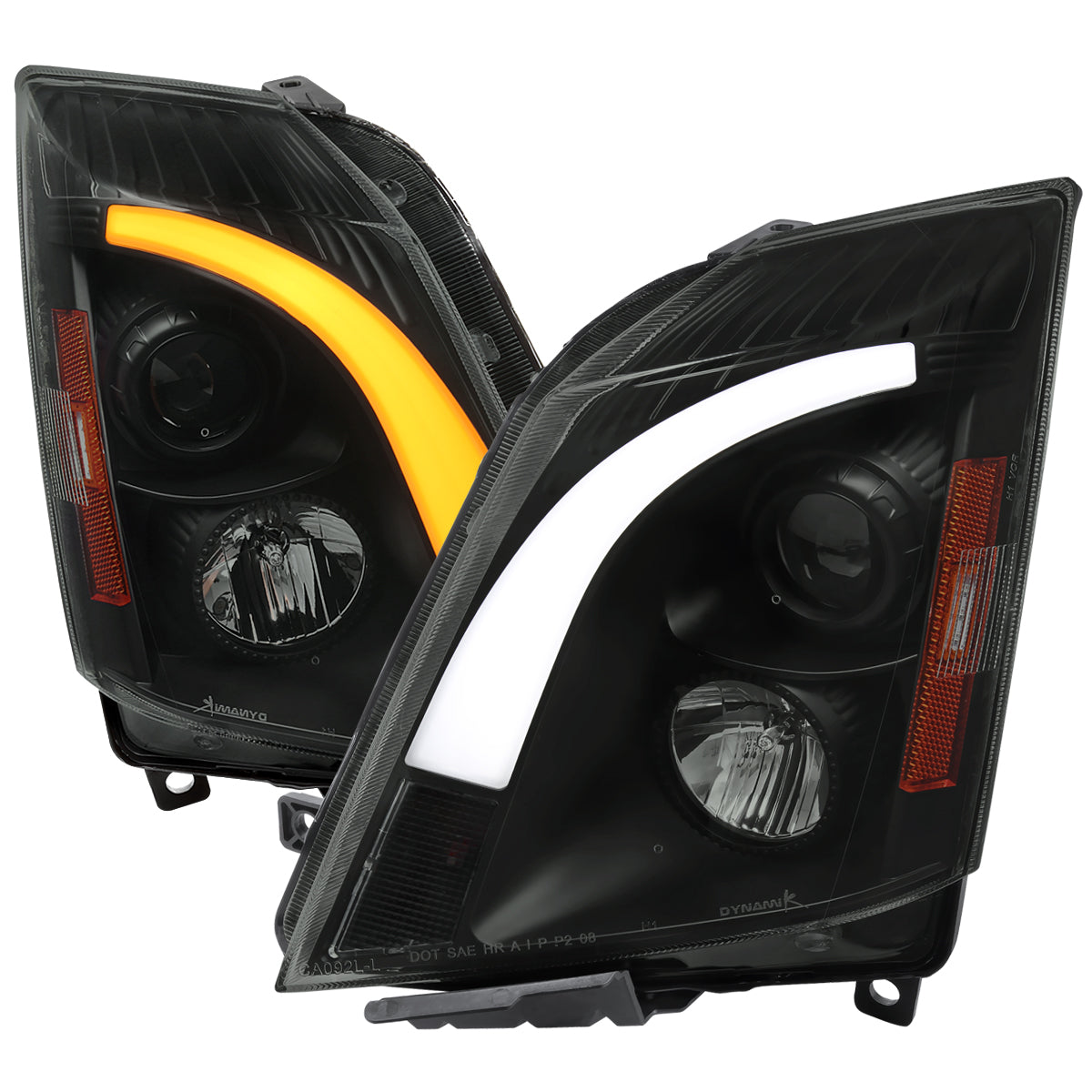 Spec-D 2008 Cadillac CTS Blk smoked headlights upgrade