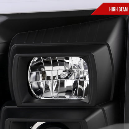 Spec-D 2007-2014 GMC Yukon/XL 1500/XL 2500 Switchback Sequential LED Turn Signal Projector Black Headlights