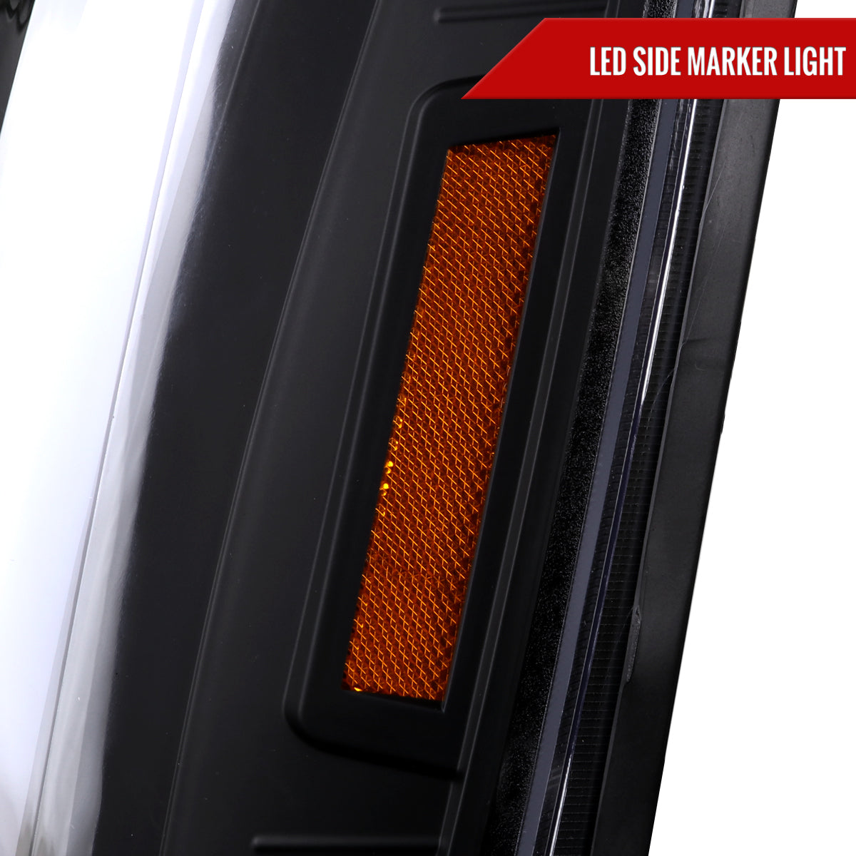 Spec-D 2007-2014 GMC Yukon/XL 1500/XL 2500 Switchback Sequential LED Turn Signal Projector Black Headlights