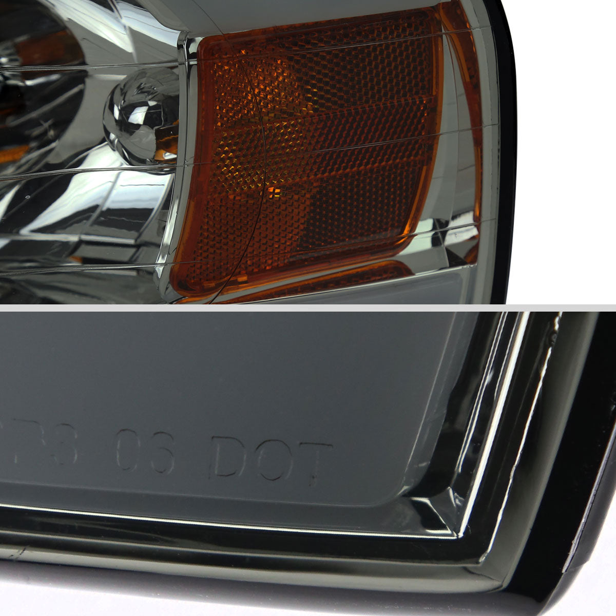 Spec-D 02 Ram Projector smoked LED bar headlights