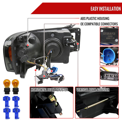 03 Ram Projector Spec-D smoked headlights