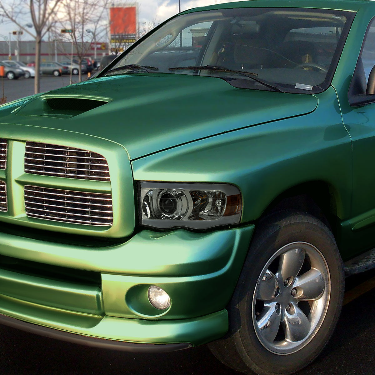 Spec-D 02 Ram Projector smoked headlights